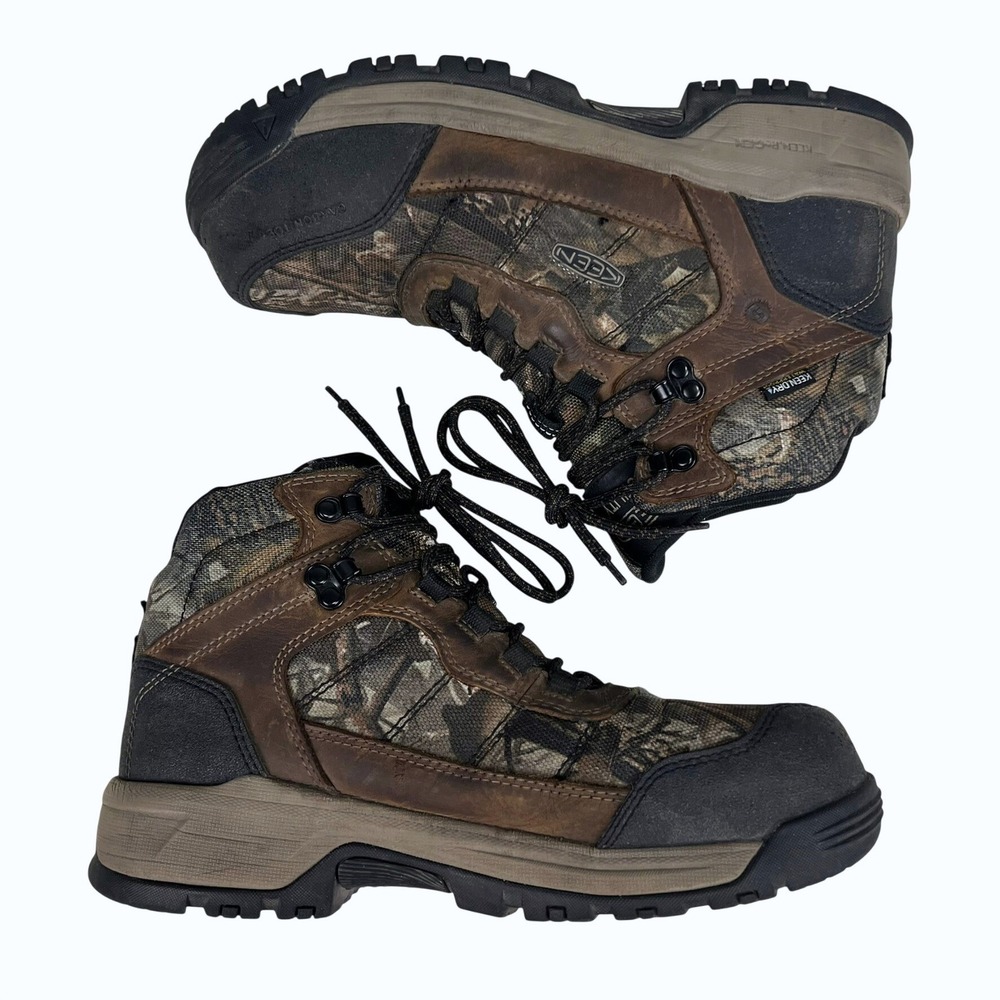 Keen Utility Lansing Mid Camo Waterproof Carbon Toe Work Boots Mens 8 Wide EH SR - Picture 4 of 9